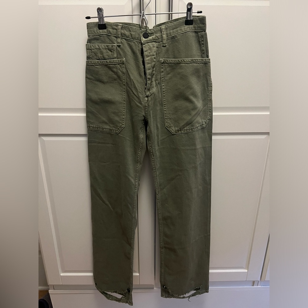 SR vs Sandrine Rose “the vintage label” colab green army style pants size 27